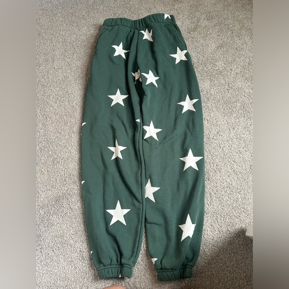 Star fit green star sweatpants